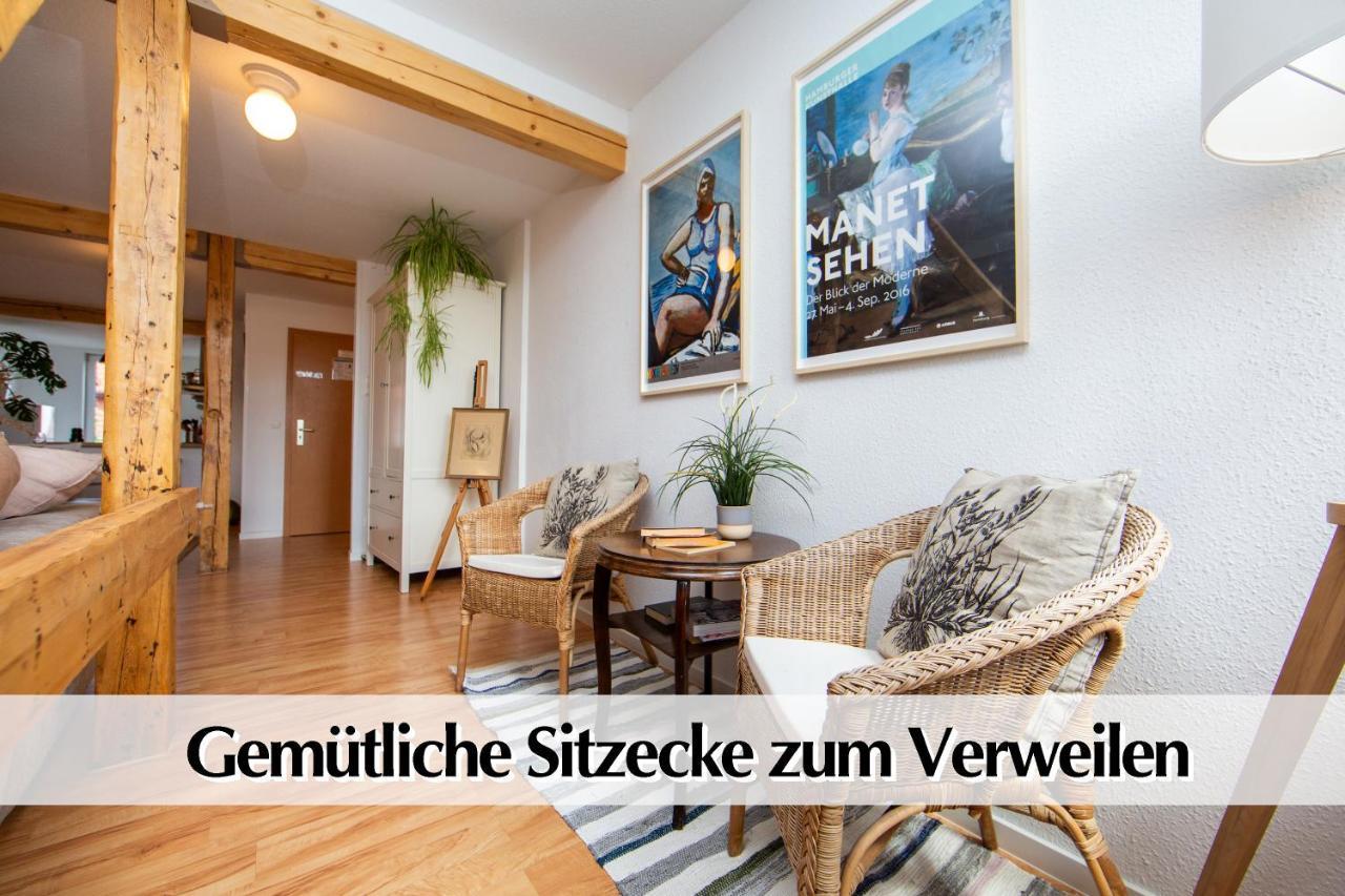 Ferienwohnung Schickes 80m2 Maisonette-Loft in zentraler Lage Erfurts mit Balkon Exterior foto