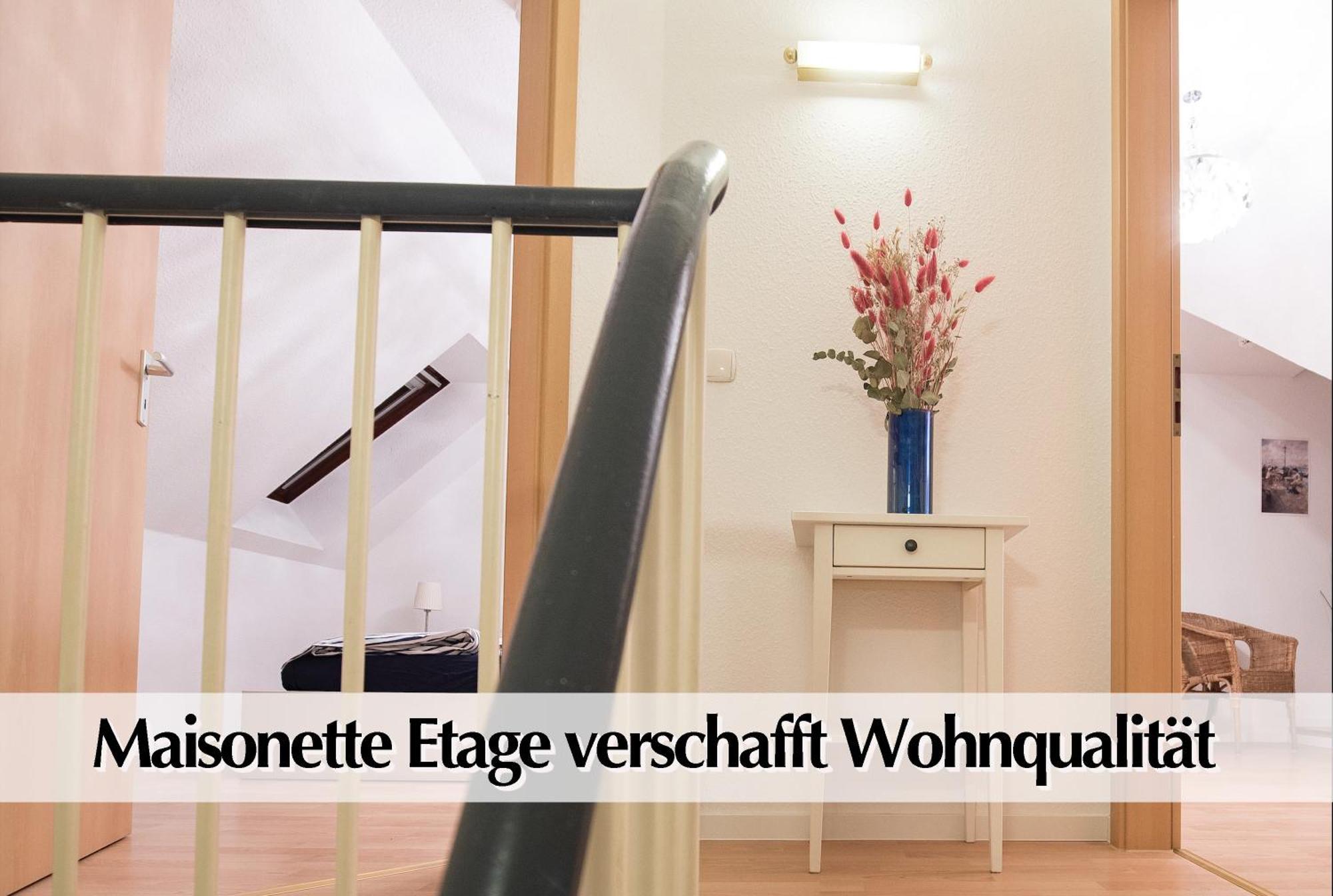 Ferienwohnung Schickes 80m2 Maisonette-Loft in zentraler Lage Erfurts mit Balkon Exterior foto