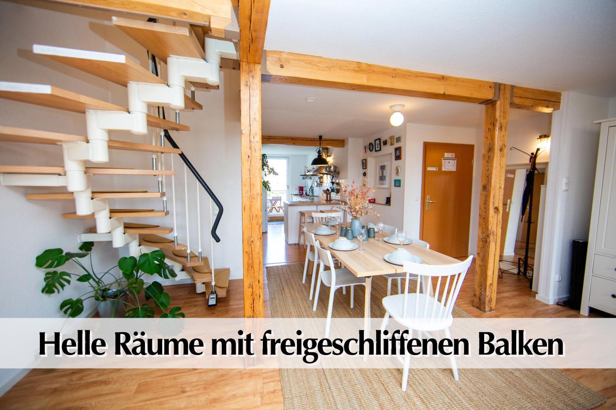 Ferienwohnung Schickes 80m2 Maisonette-Loft in zentraler Lage Erfurts mit Balkon Exterior foto